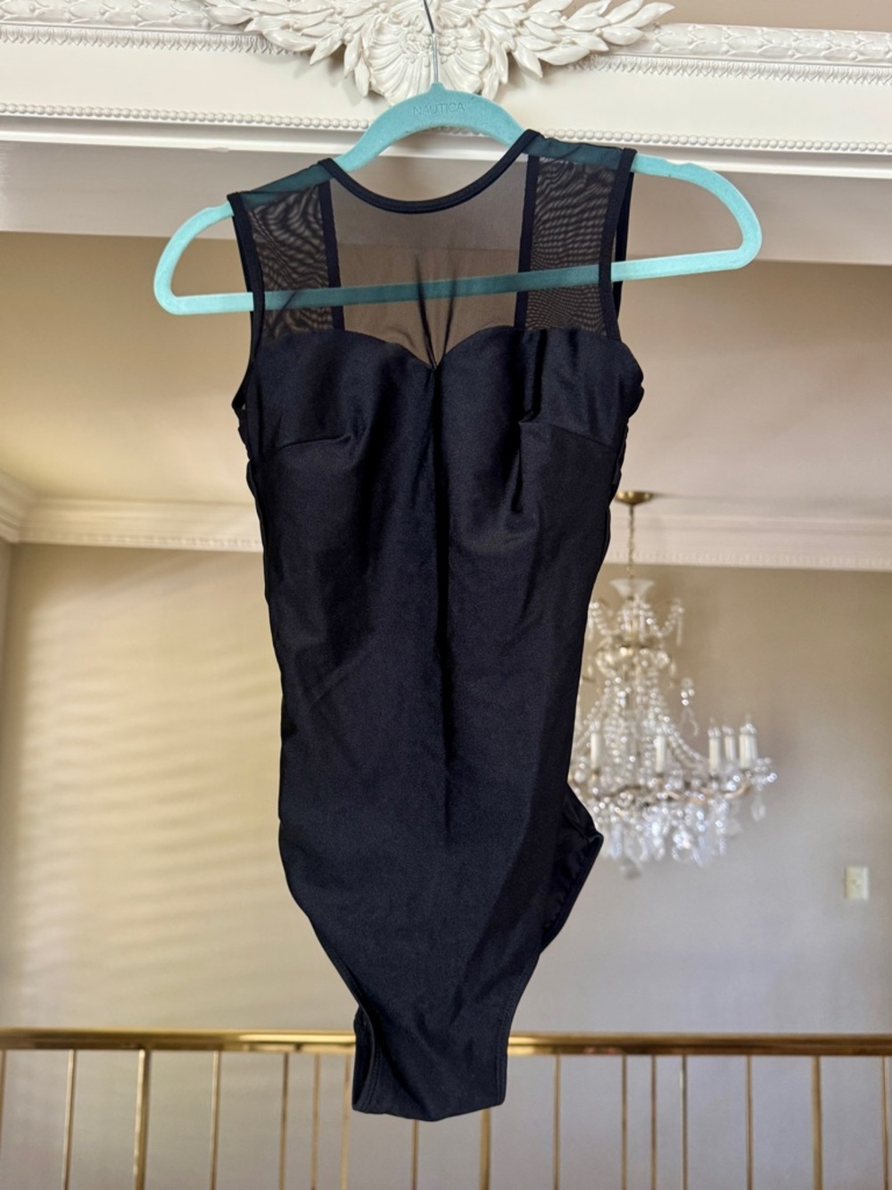 Albion XXS Black Stretch Bodysuit — Sleek Nylon-Spandex